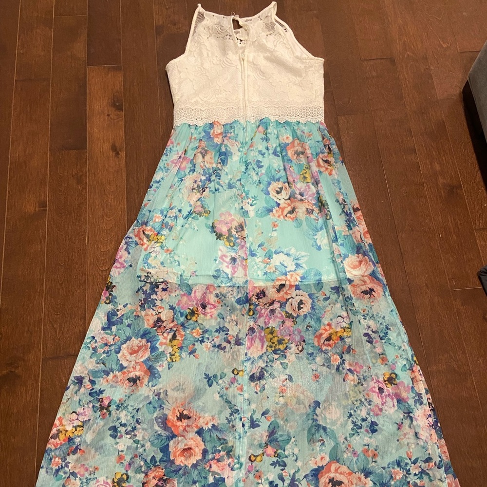 Floral dress worn twice